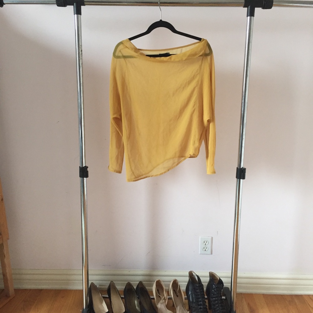 MoMA Mustard Silk Top